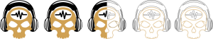 Ratings - 2-5 Skulls - SpeakersBluetooth - Gold