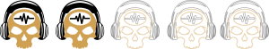 Ratings - 2 Skulls - SpeakersBluetooth - Gold