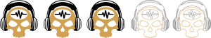 Ratings - 3 Skulls - SpeakersBluetooth - Gold